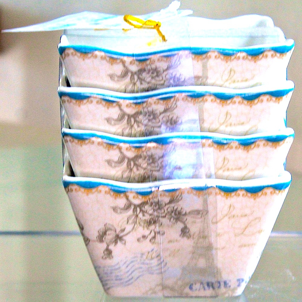 222 FIFTH PEMBERLEY BLUE APPETIZER BOWL PORCELAIN NEW